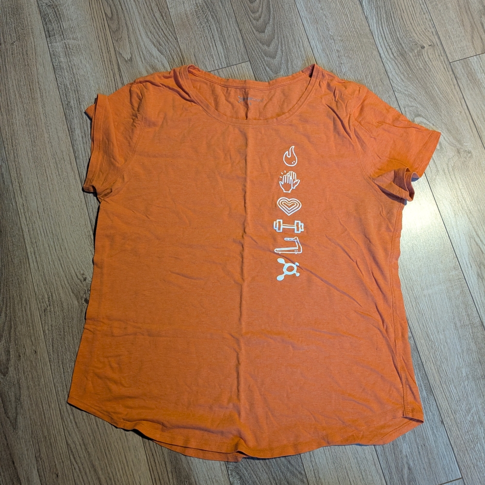Women’s Orange Graphic Short-Sleeve Tee